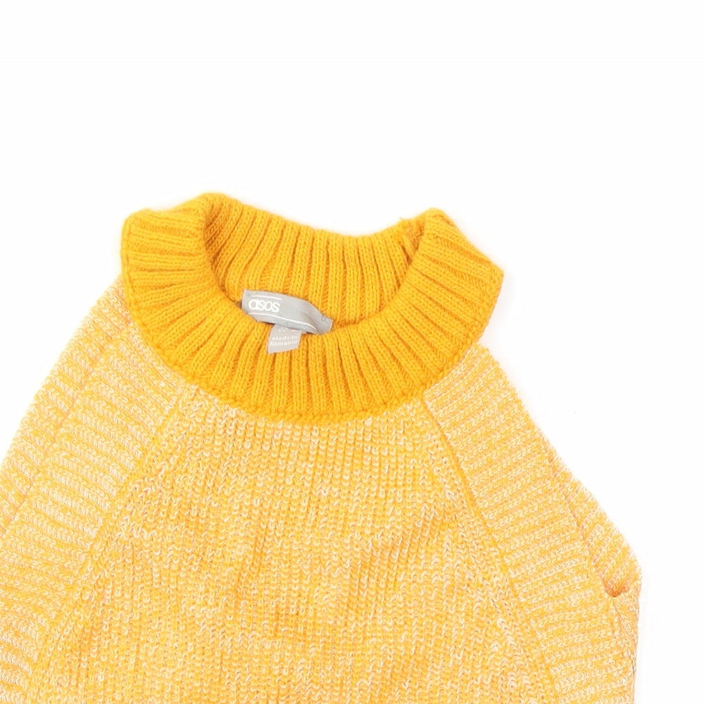 ASOS Womens Yellow  Knit Pullover Jumper Size 8