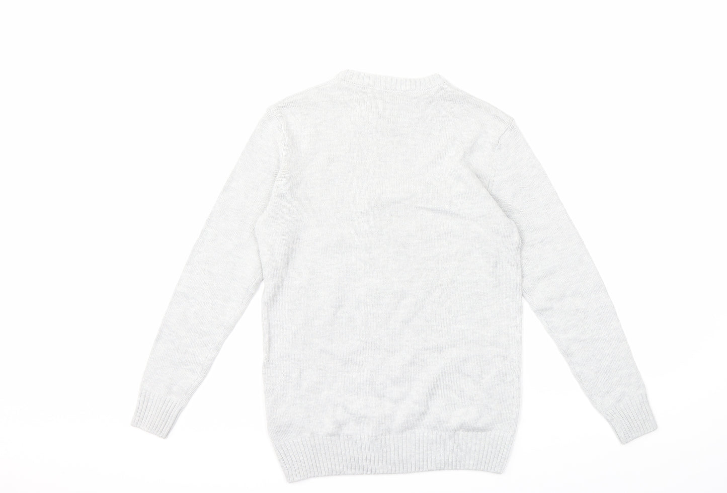H&M Boys Grey  Knit Pullover Jumper Size 10-11 Years  - CHRISTMAS