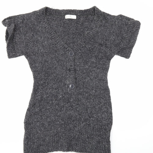 Internacionale Womens Grey  Knit Pullover Jumper Size 14