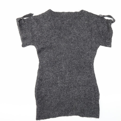 Internacionale Womens Grey  Knit Pullover Jumper Size 14