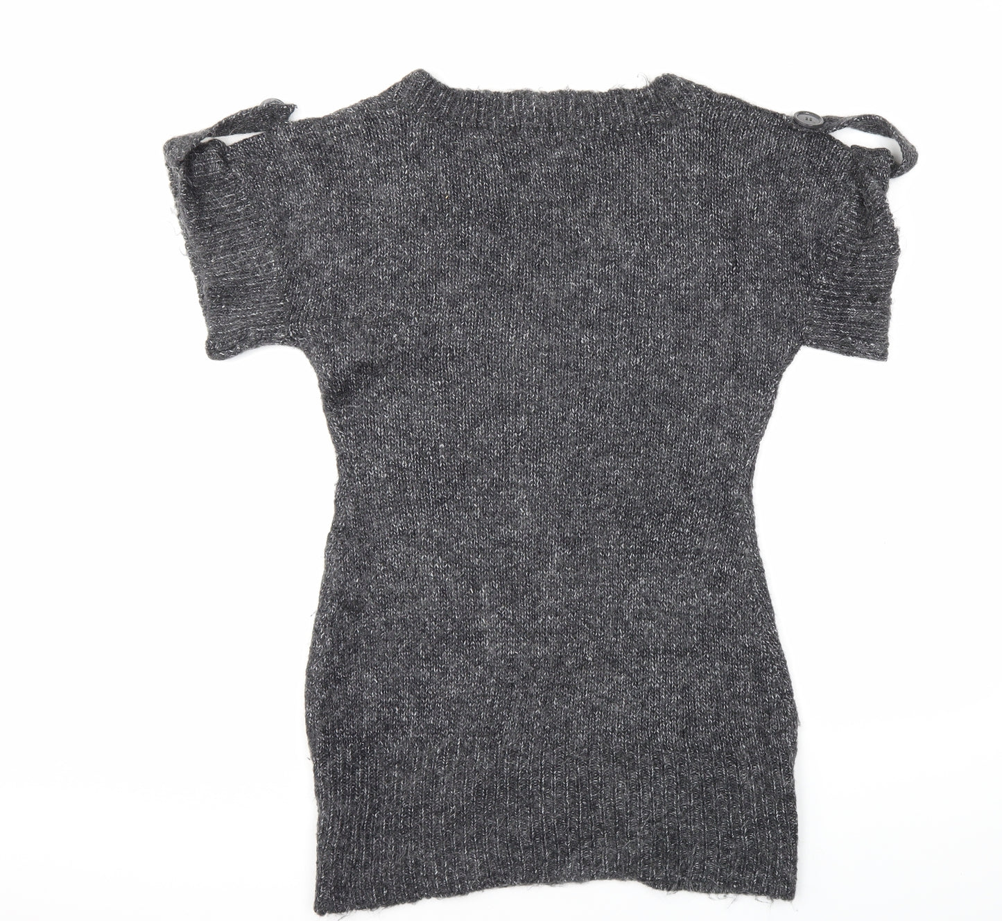 Internacionale Womens Grey  Knit Pullover Jumper Size 14
