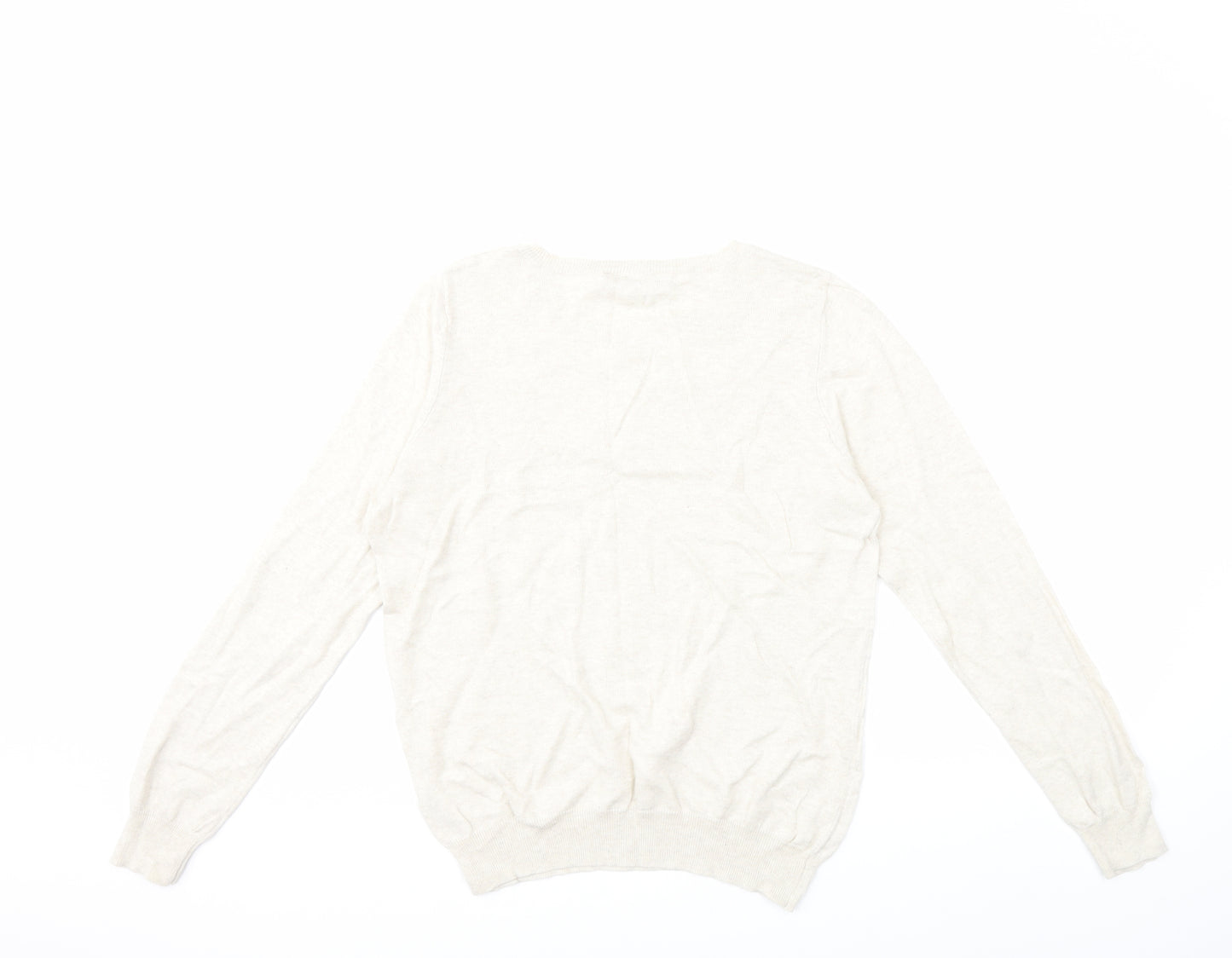 Dorothy Perkins Womens Beige  Knit Pullover Jumper Size 14