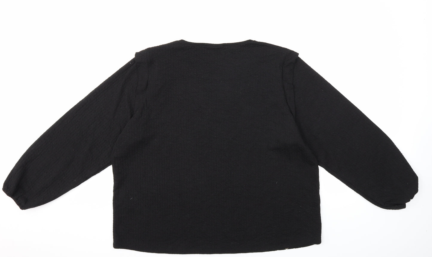 Only Carmakoma Womens Black   Pullover Sweatshirt Size L