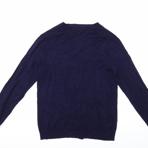 Zara Mens Blue  Knit Cardigan Jumper Size XL
