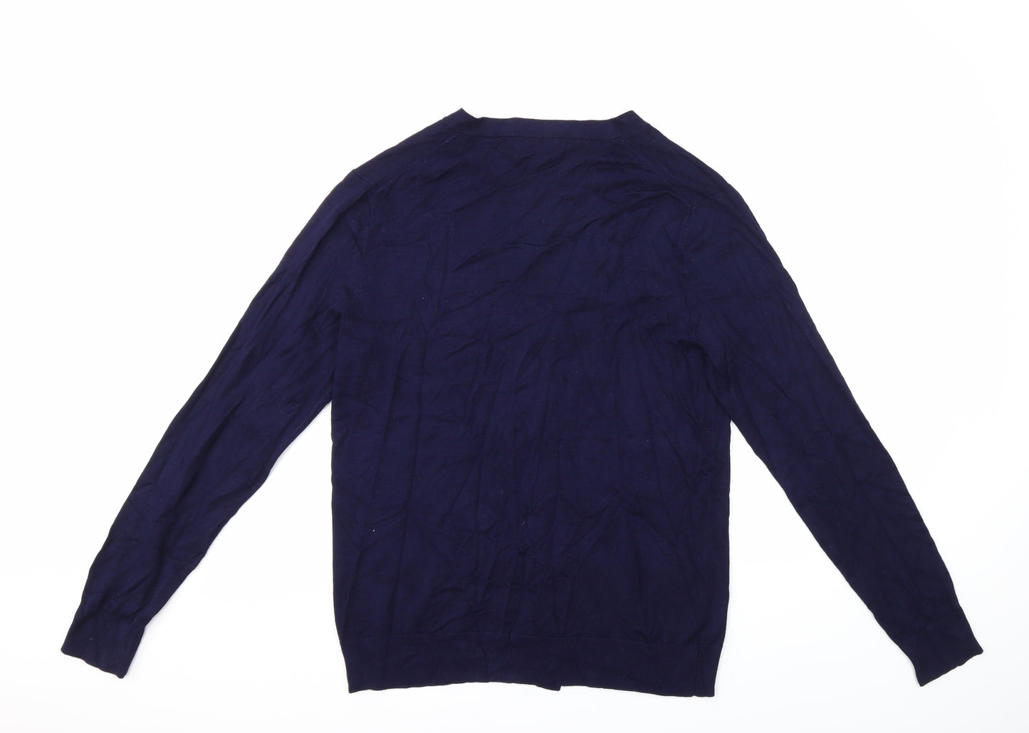 Zara Mens Blue  Knit Cardigan Jumper Size XL