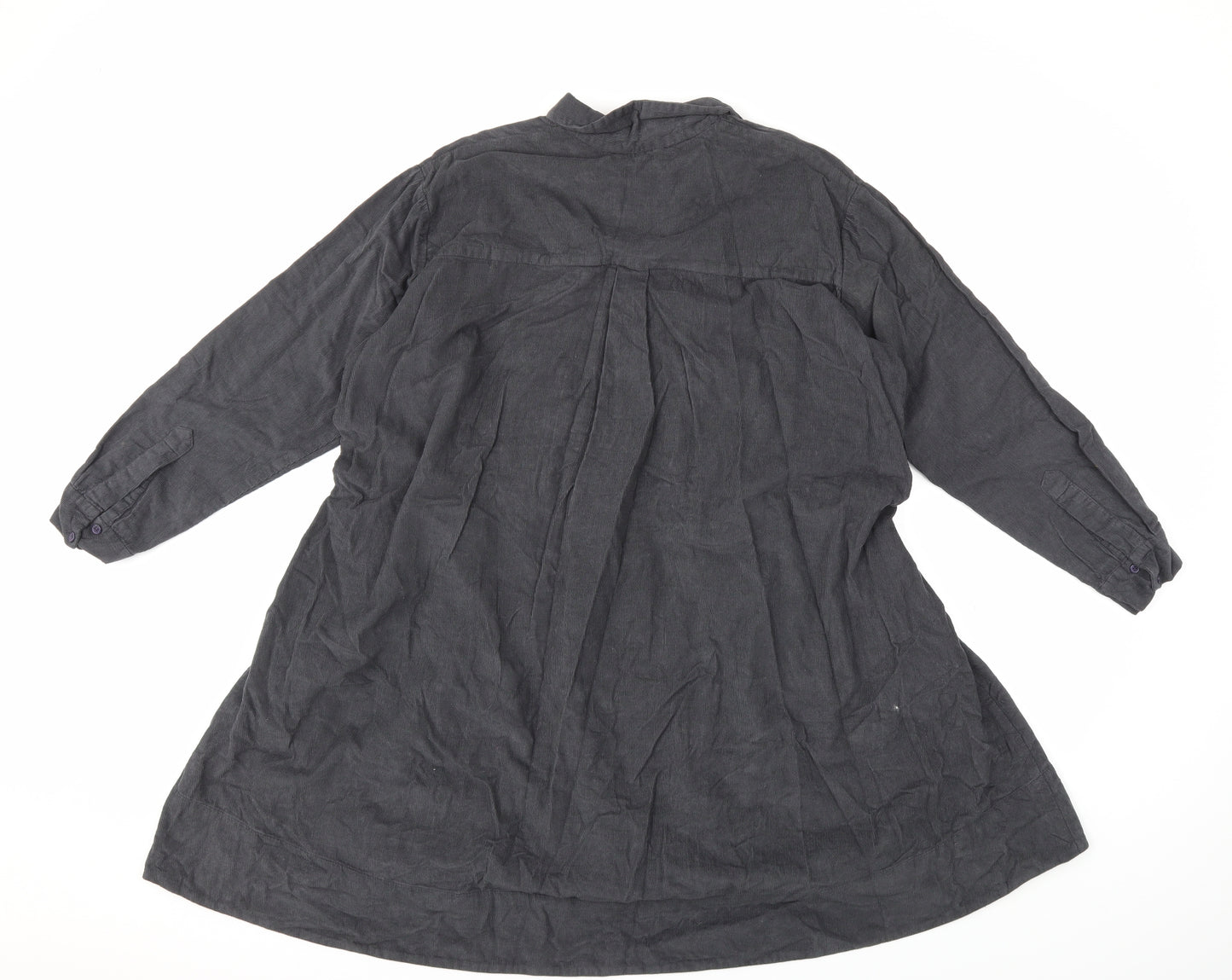 French Connection Womens Grey  Corduroy Shirt Dress  Size 10