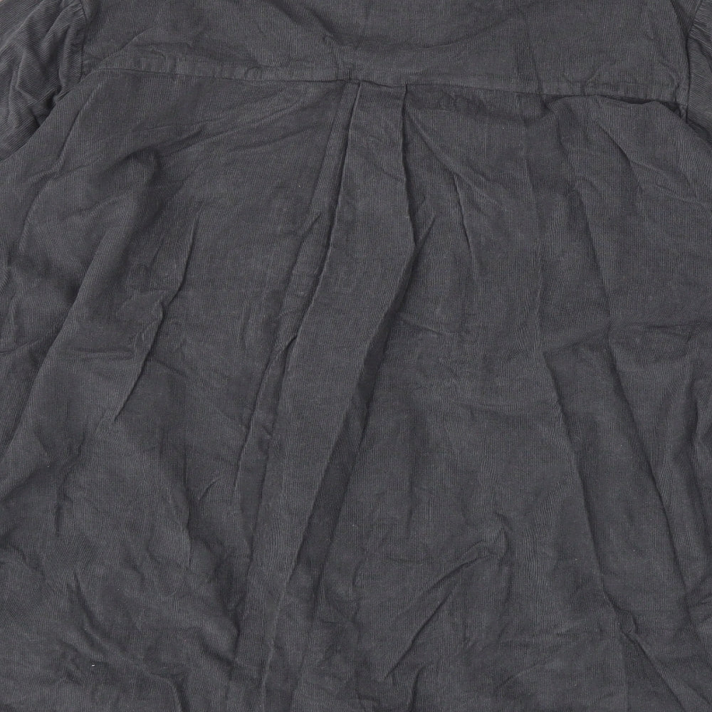 French Connection Womens Grey  Corduroy Shirt Dress  Size 10