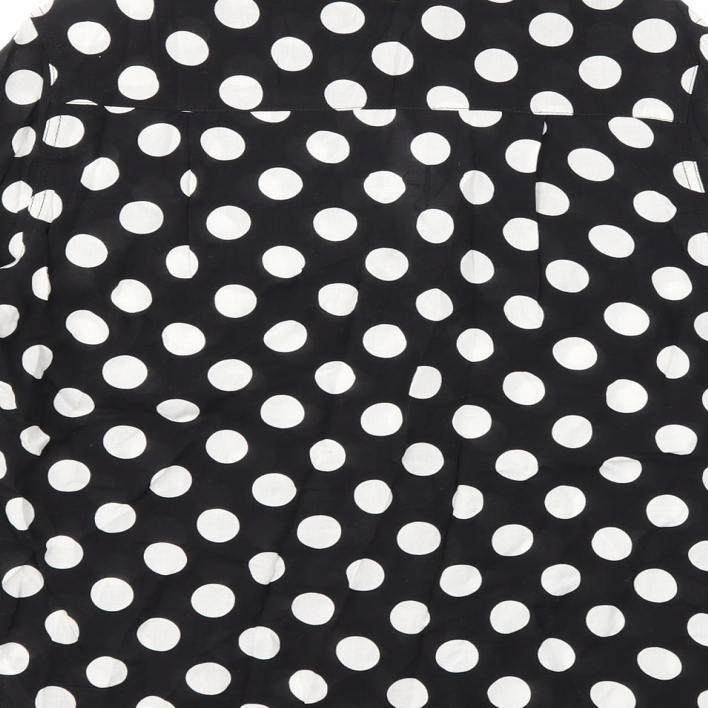 New Look Womens Black Polka Dot  Basic Blouse Size 16