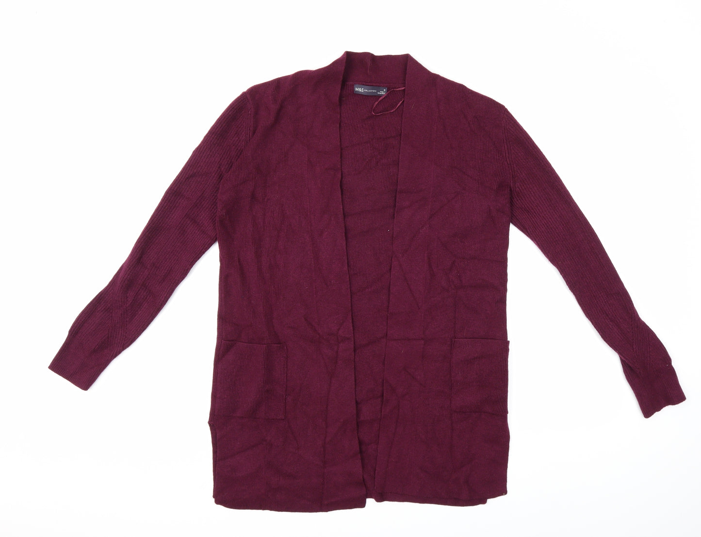Marks and Spencer Womens Purple  Knit Cardigan Jumper Size 10