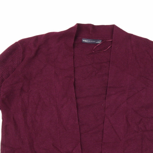 Marks and Spencer Womens Purple  Knit Cardigan Jumper Size 10