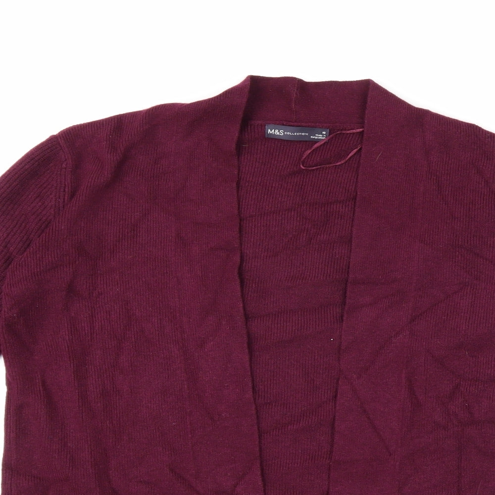 Marks and Spencer Womens Purple  Knit Cardigan Jumper Size 10