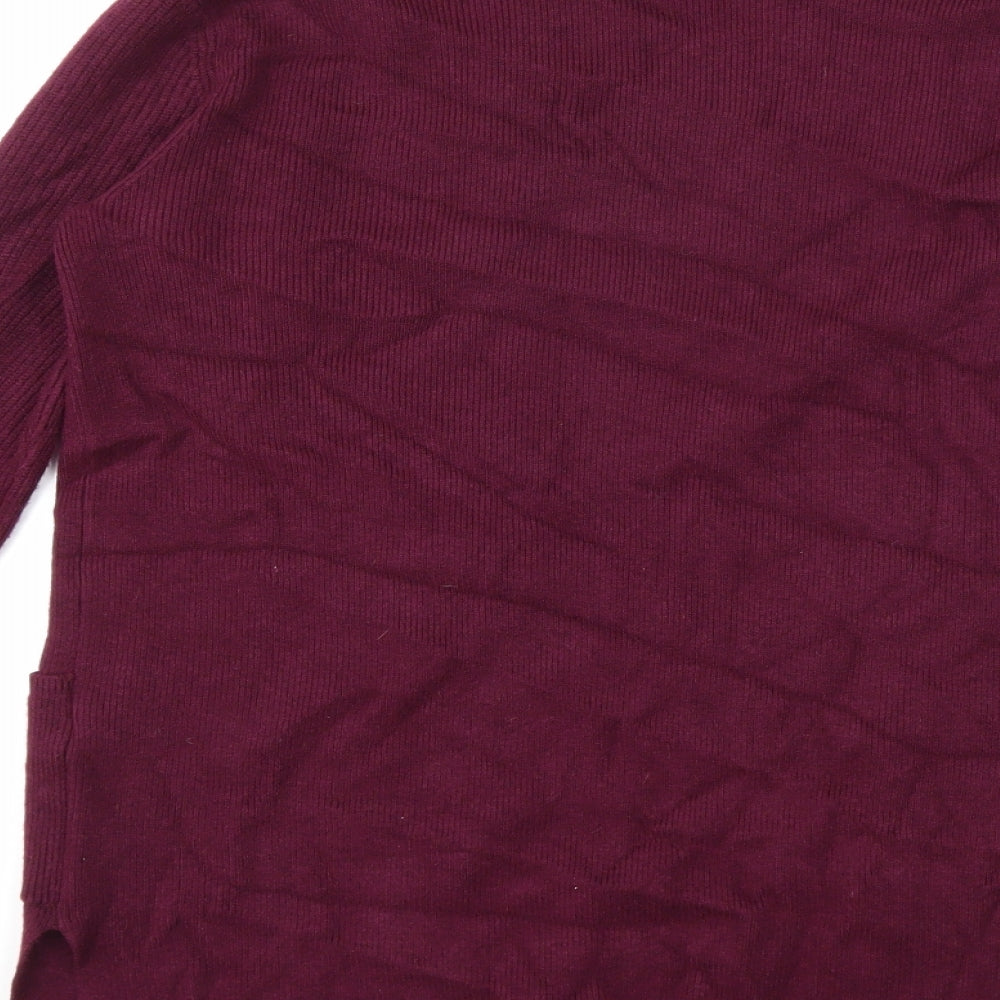 Marks and Spencer Womens Purple  Knit Cardigan Jumper Size 10