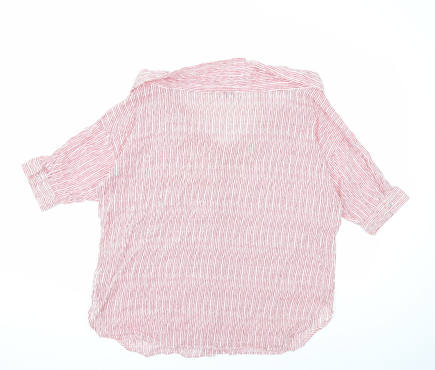 River Island Womens Red Striped  Basic Blouse Size 16