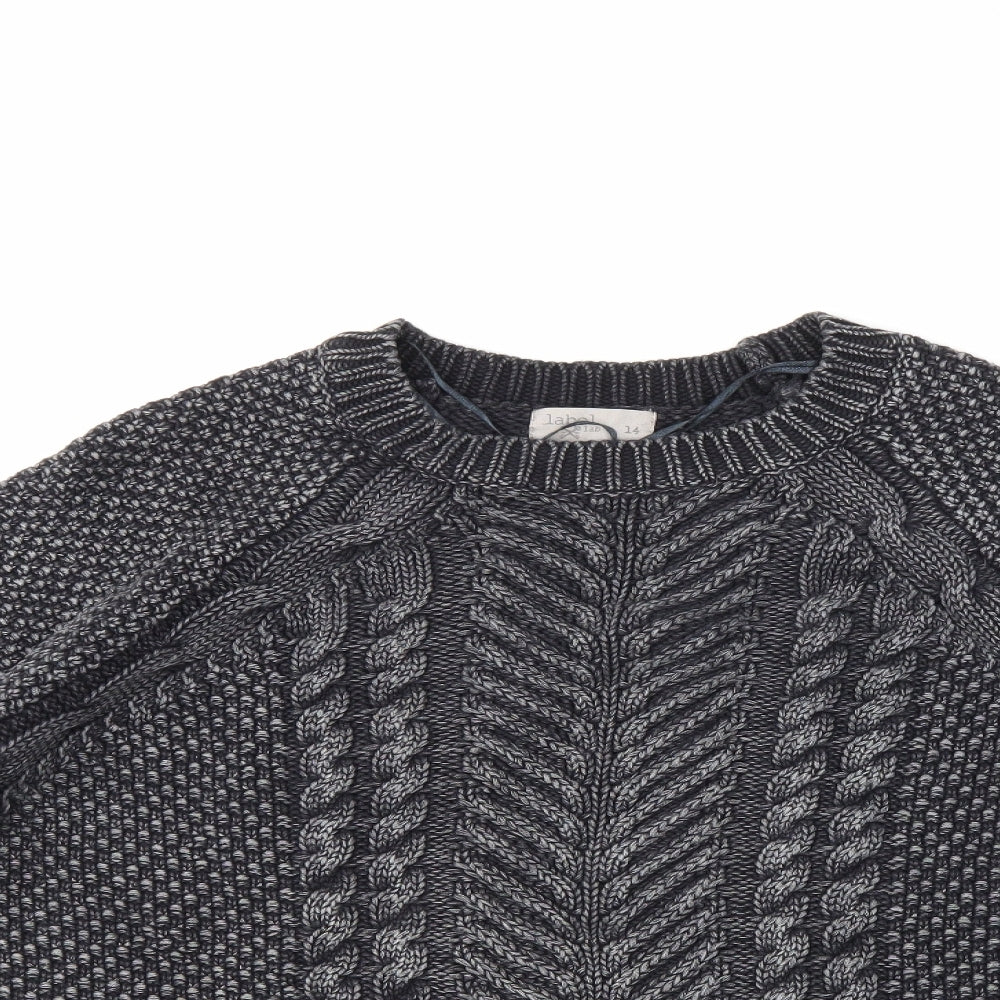 Label Lab Womens Grey  Knit Pullover Jumper Size 14