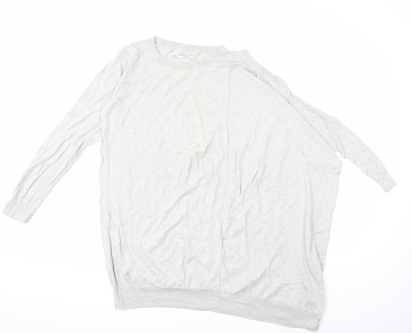 AllSaints Womens Green  Knit Pullover Jumper Size 14  - Open Shoulder