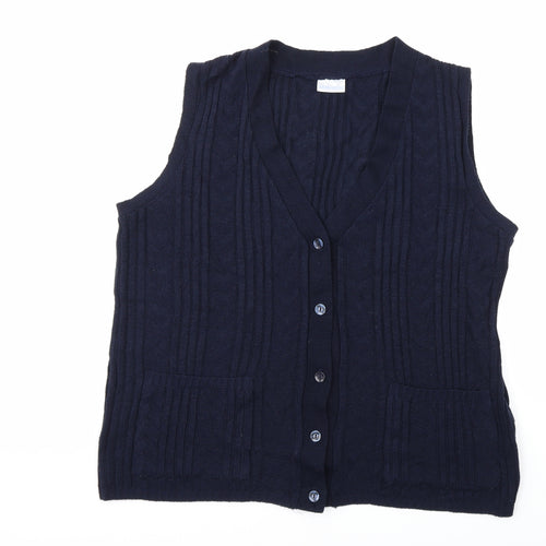 Sedagyl Womens Blue  Knit Cardigan Jumper Size 18