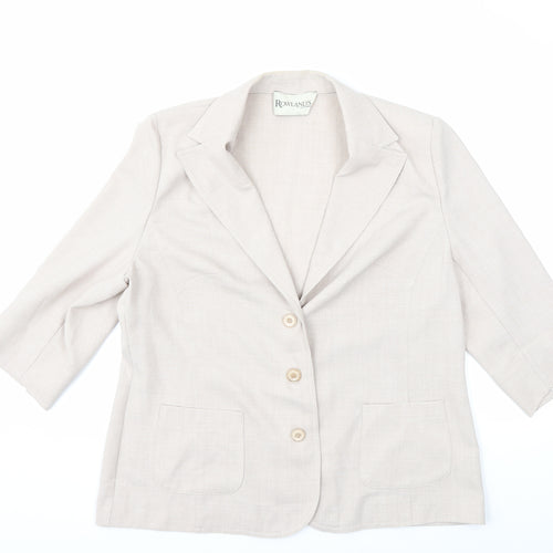 ROWLANDS CLOTHING Womens Grey   Jacket Blazer Size 10