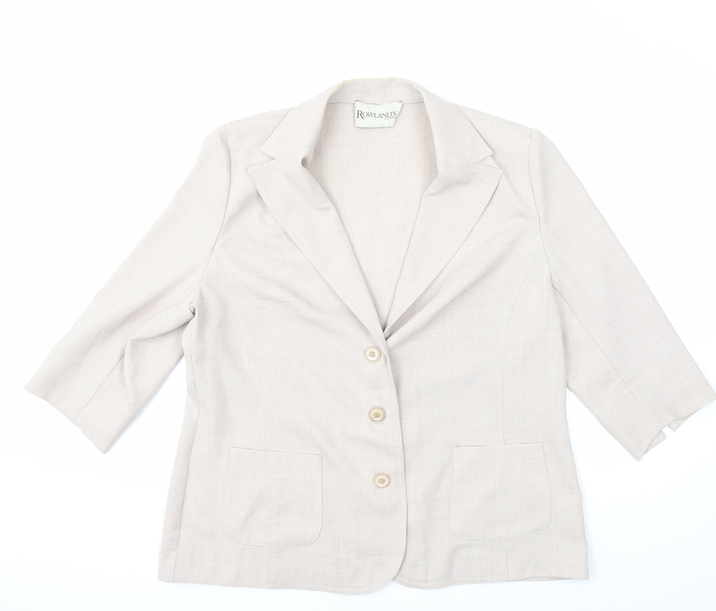 ROWLANDS CLOTHING Womens Grey   Jacket Blazer Size 10