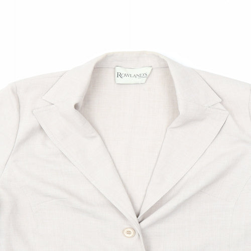 ROWLANDS CLOTHING Womens Grey   Jacket Blazer Size 10