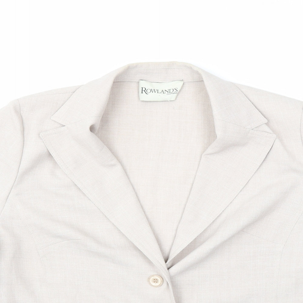 ROWLANDS CLOTHING Womens Grey   Jacket Blazer Size 10
