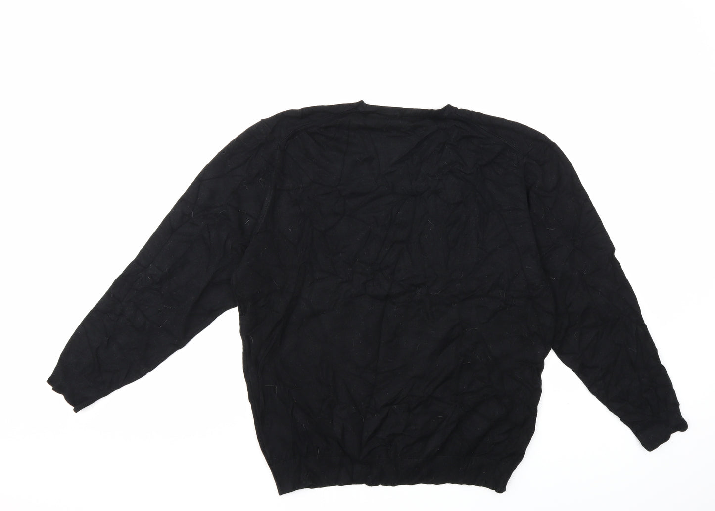 Zara Womens Black  Knit Pullover Jumper Size XL