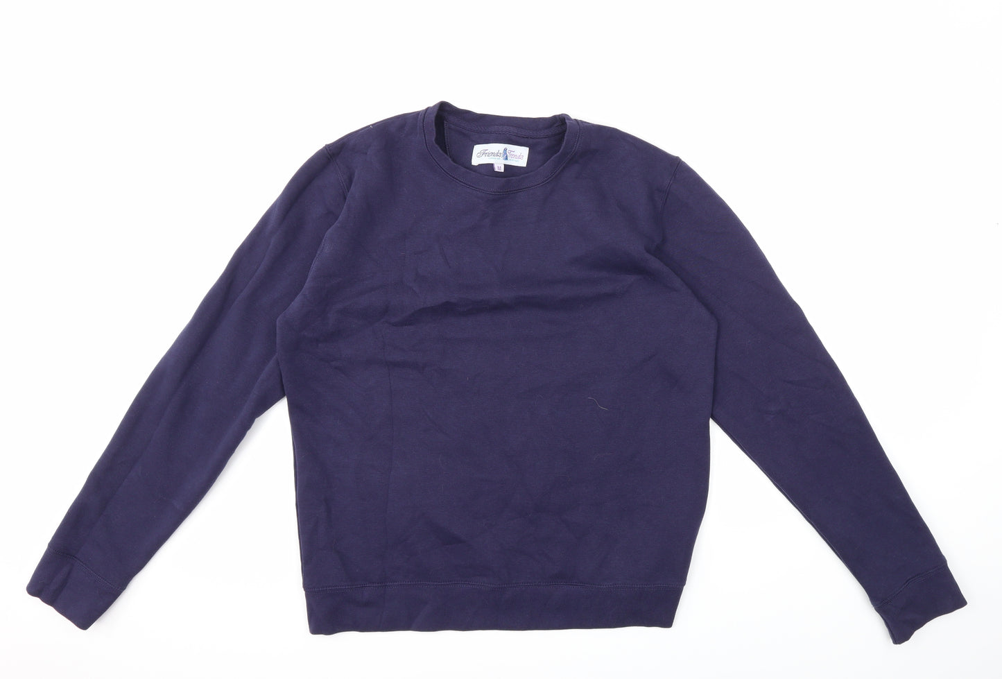 friends trends Womens Blue   Pullover Sweatshirt Size M