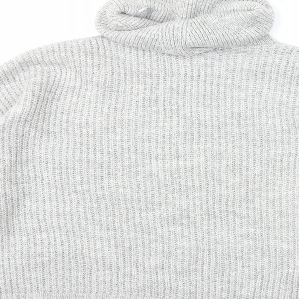 F&F Womens Grey Striped Knit Pullover Jumper Size 14