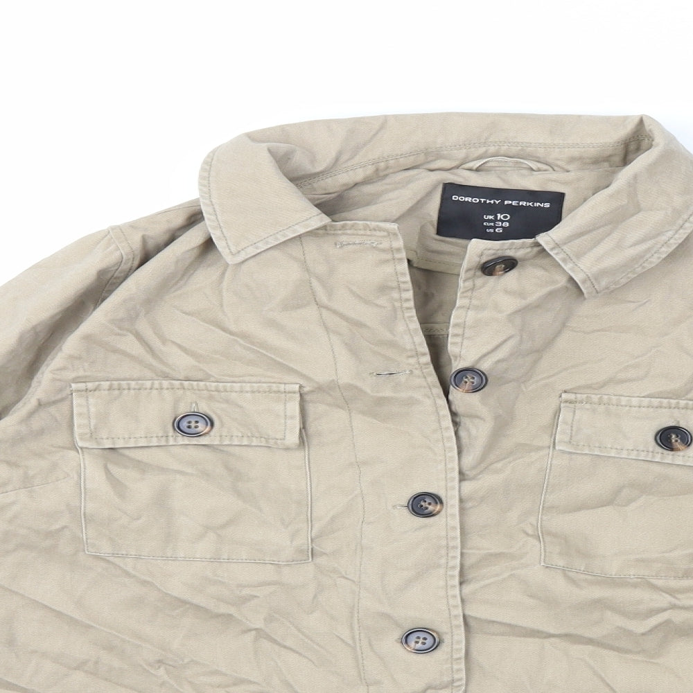 Dorothy Perkins Womens Beige  Denim Jacket  Size 10