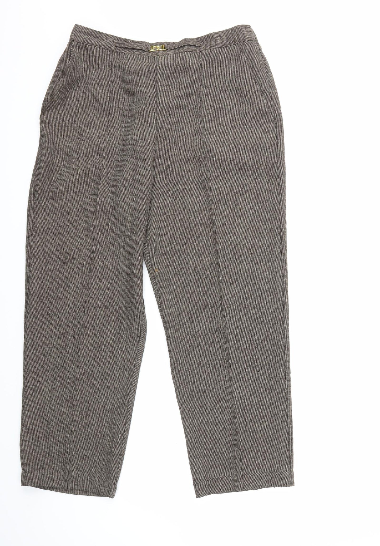 happit Womens Brown   Trousers  Size 14 L25 in