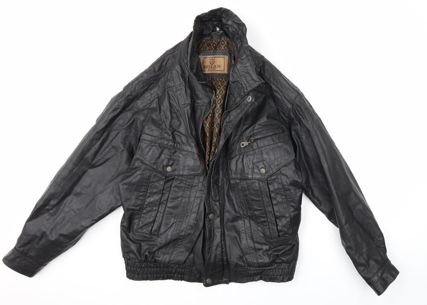 Milan Mens Black   Jacket Coat Size L