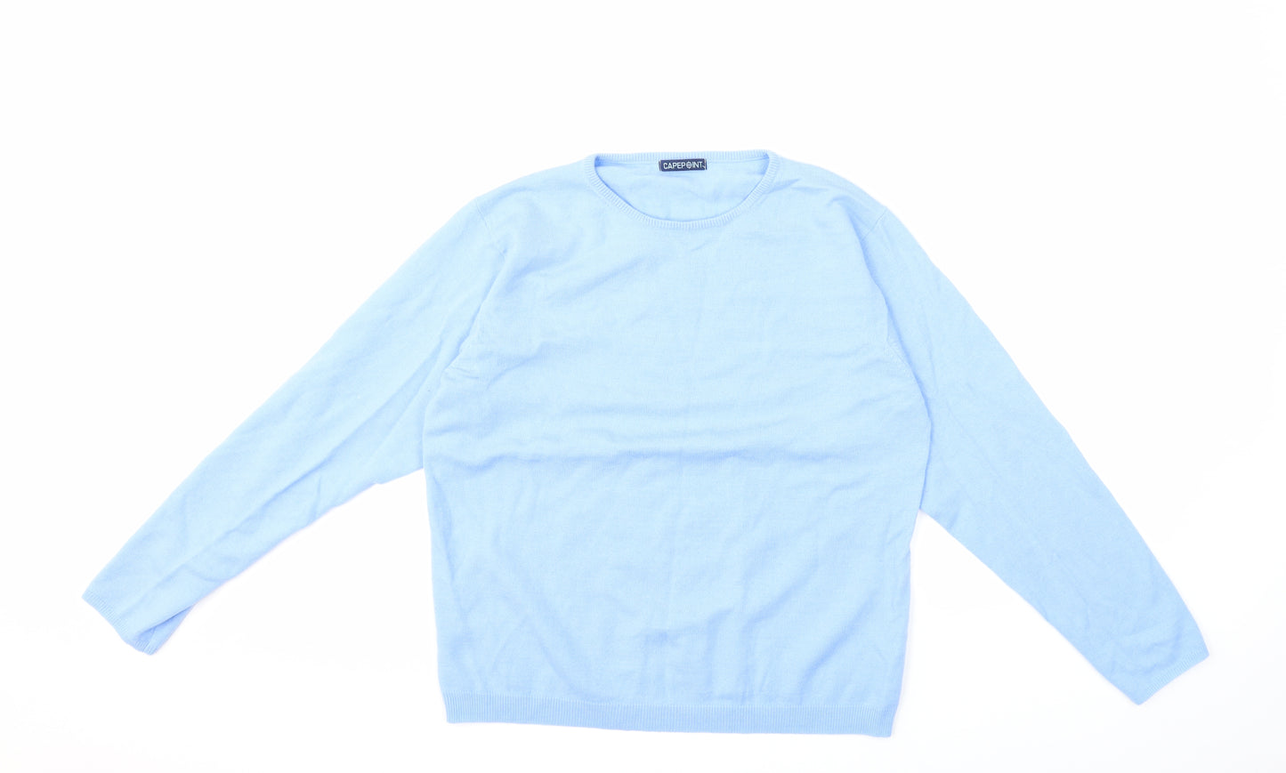 Capepoint Mens Blue  Knit Pullover Jumper Size L