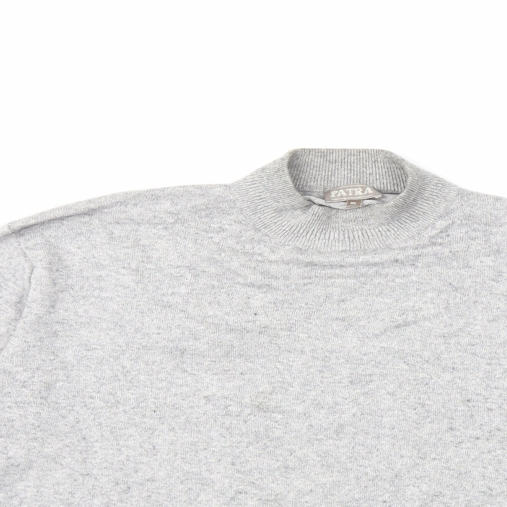 Patra Mens Grey  Knit Pullover Jumper Size XL