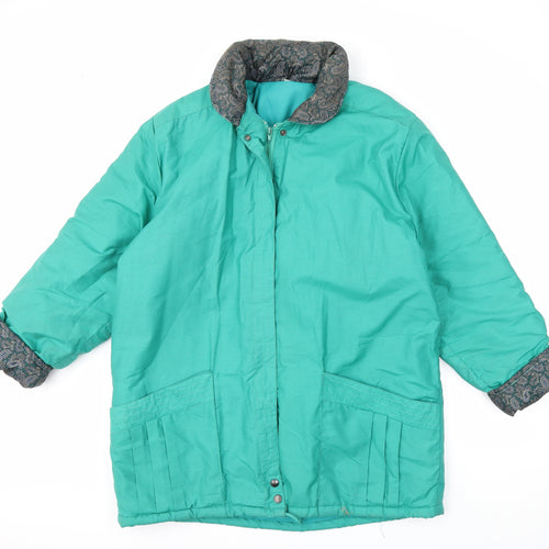 Preworn Womens Green   Overcoat Coat Size 14