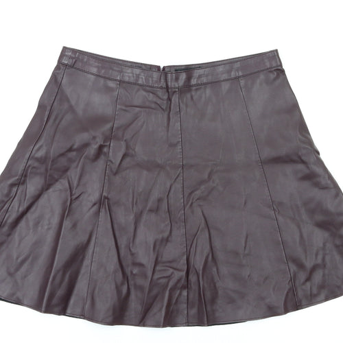 Miss Selfridge Womens Purple   Flare Skirt Size 10