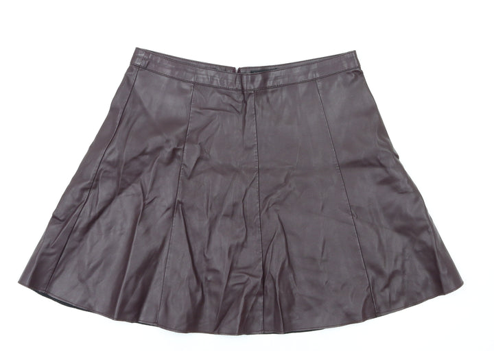 Miss Selfridge Womens Purple Flare Skirt Size 10