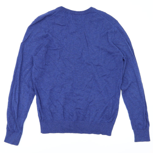 Howick Mens Blue   Henley Jumper Size M
