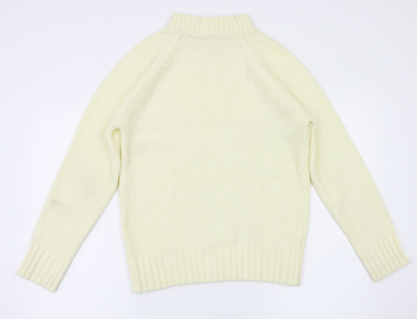 Preworn Womens Yellow Argyle/Diamond  Pullover Jumper Size 14