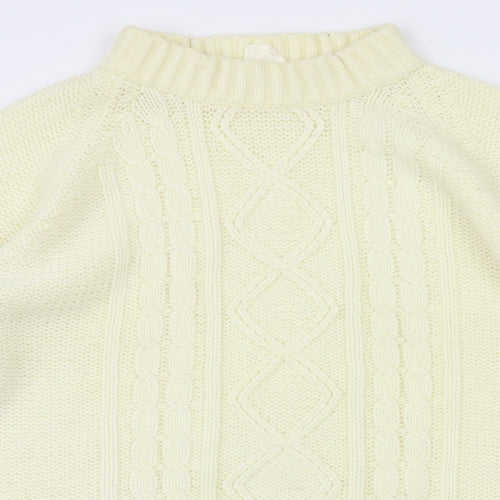 Preworn Womens Yellow Argyle/Diamond  Pullover Jumper Size 14