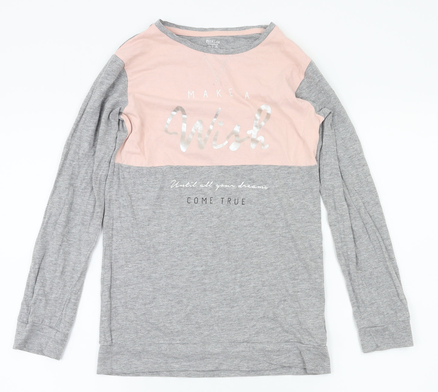 F&F  Girls Grey   Basic T-Shirt Size 9-10 Years