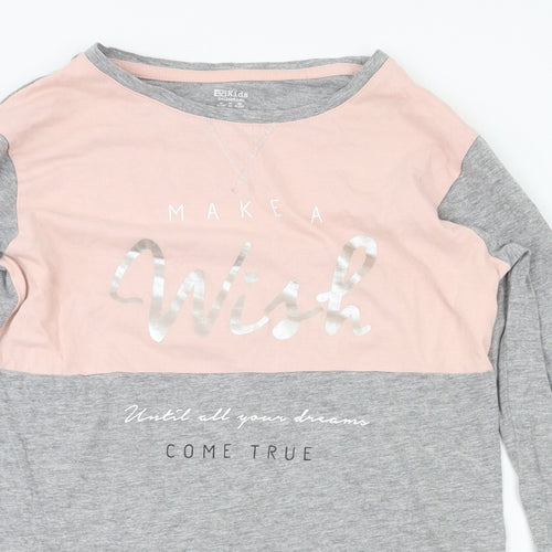 F&F  Girls Grey   Basic T-Shirt Size 9-10 Years