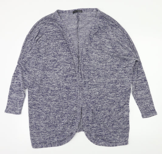 Front view of Primark women’s blue cardigan jumper, size M