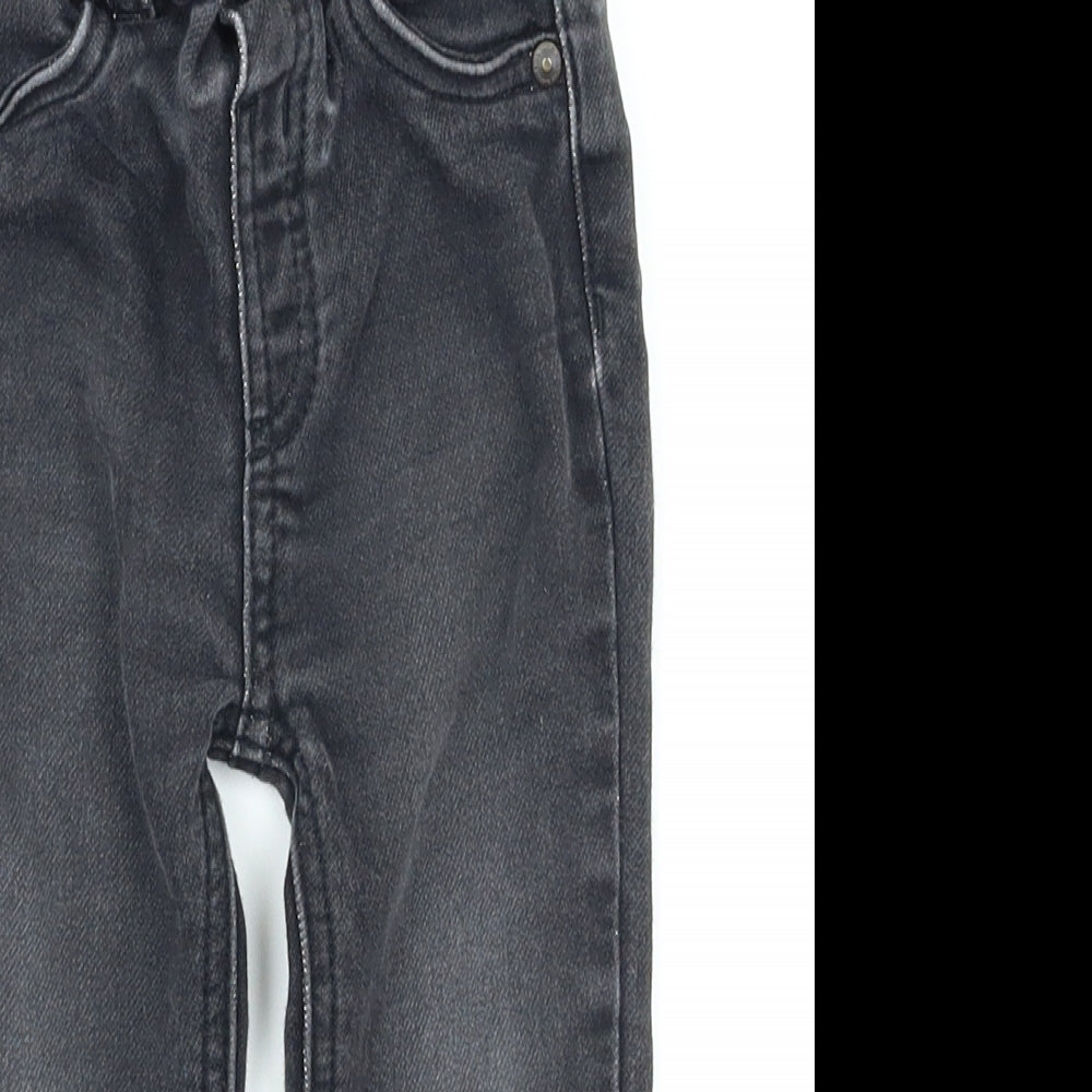 George Boys Black   Cargo Jeans Size 12-18 Months
