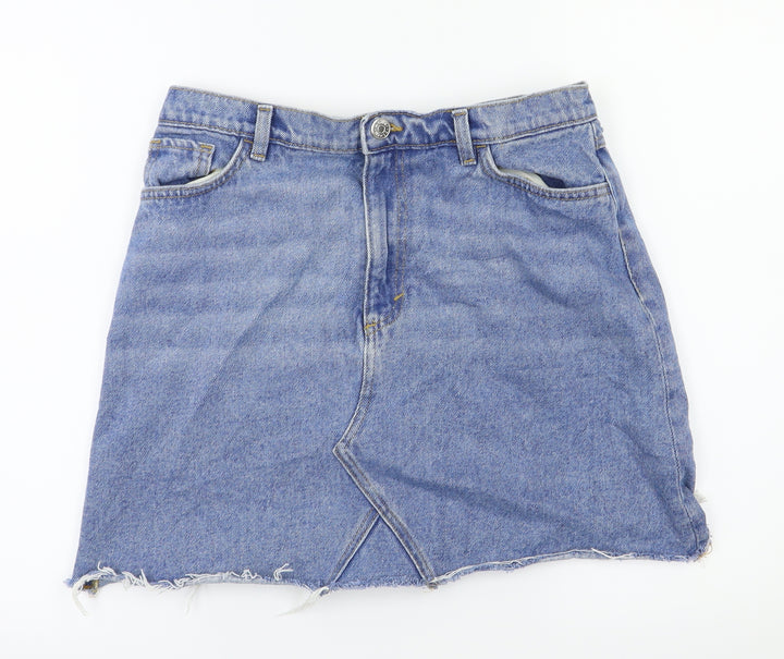 MONKL Womens Blue A-Line Skirt Size 40