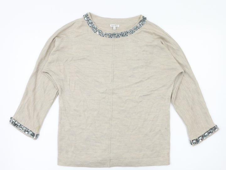 Part Two Womens Beige   Basic T-Shirt Size S