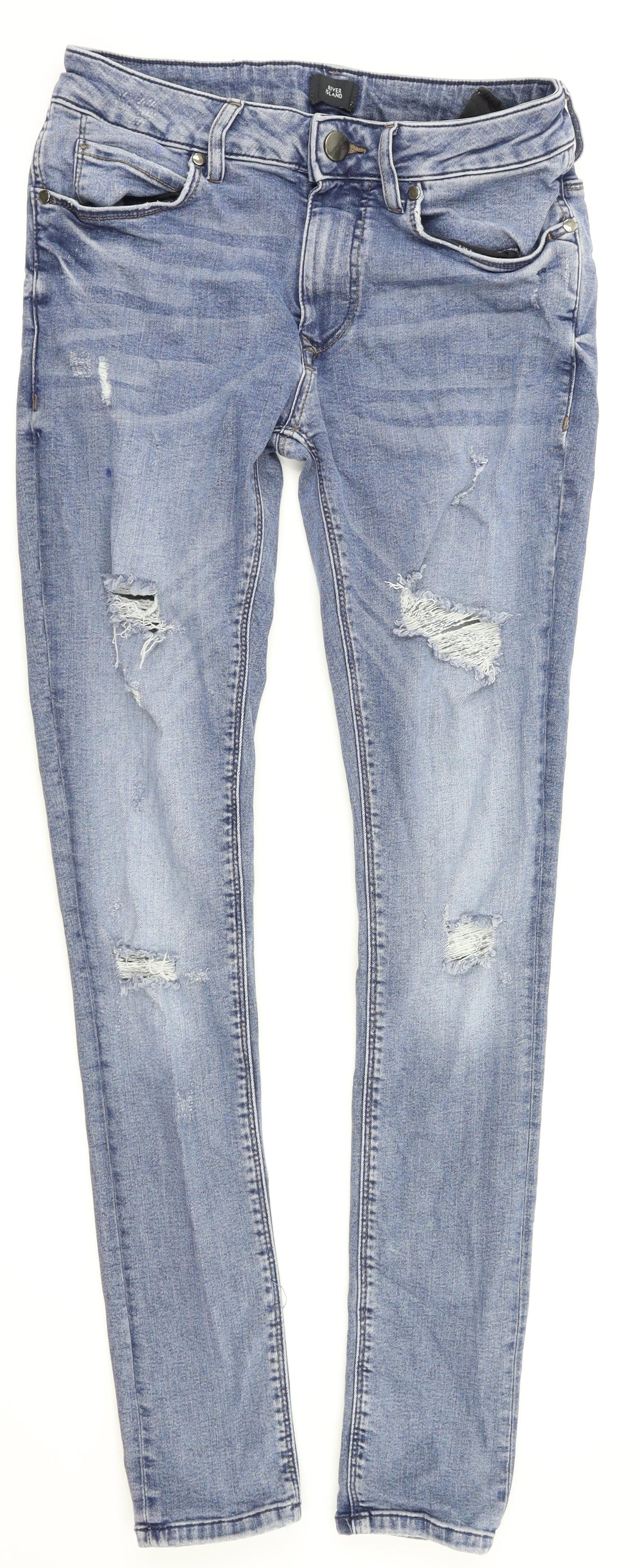 River Island Womens Blue   Skinny Jeans Size 28 L32 in