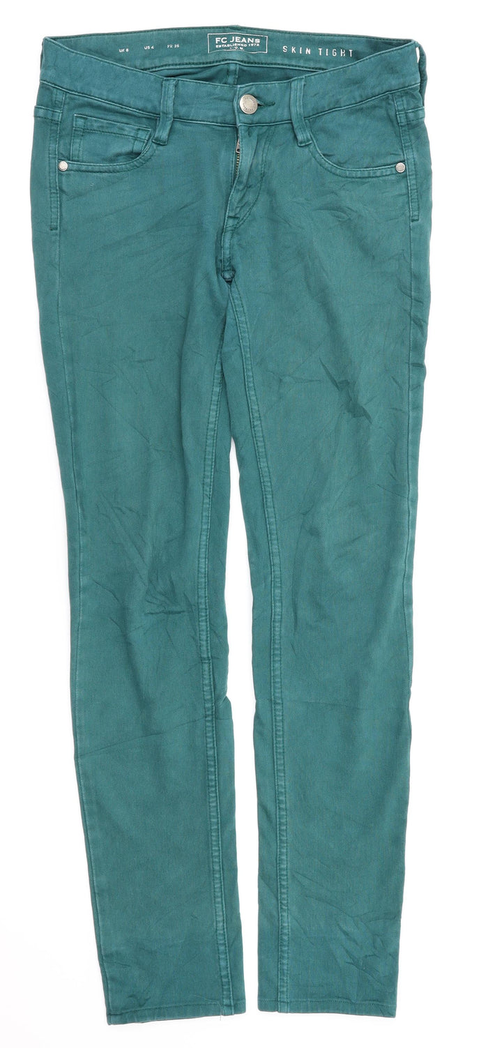 FC Jeans Womens Green Skinny Jeans Size 8 L29 in