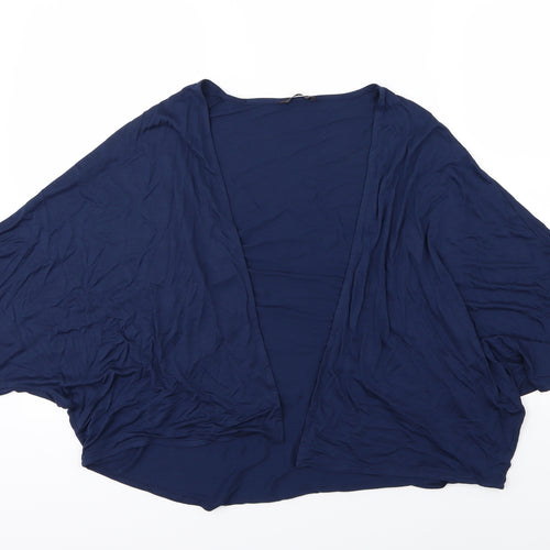 Marks and Spencer Womens Blue  Jersey Cardigan Jumper Size 10