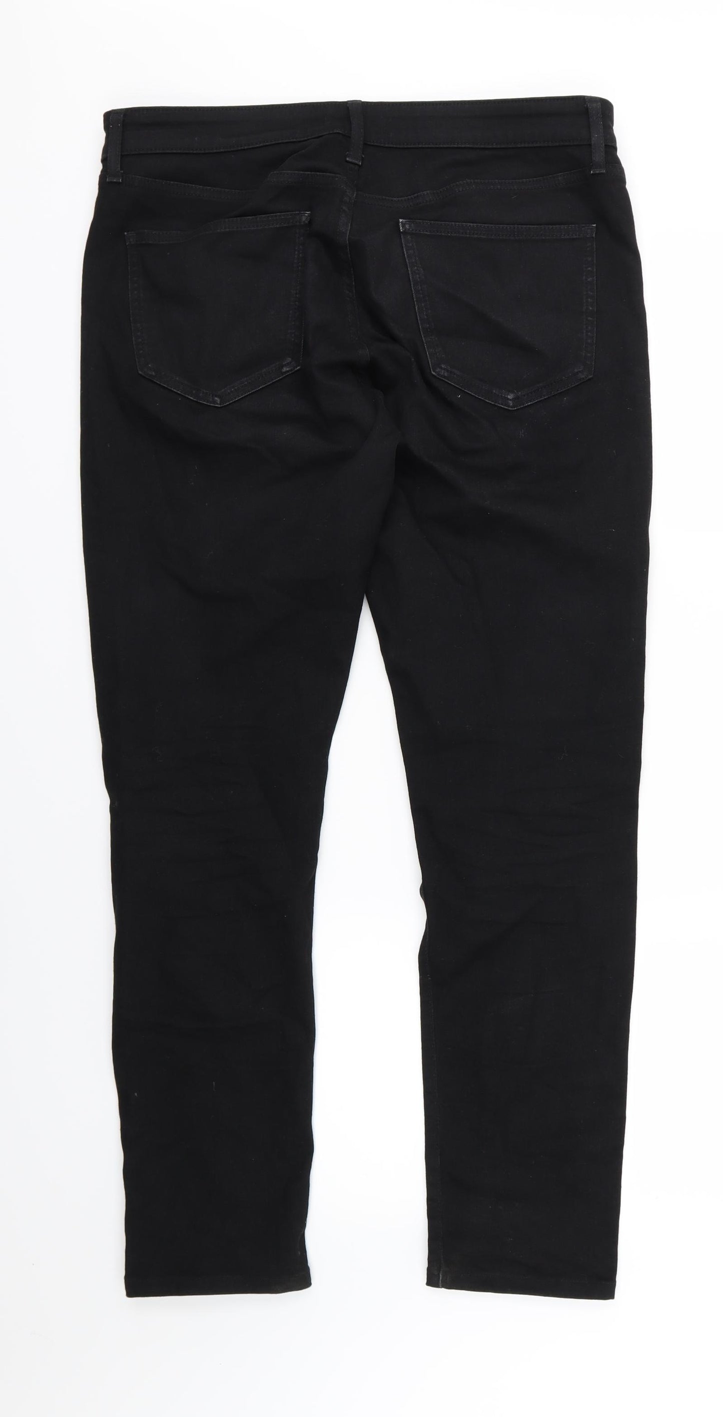 Uniqlo Mens Black  Denim Straight Jeans Size 34 L34 in