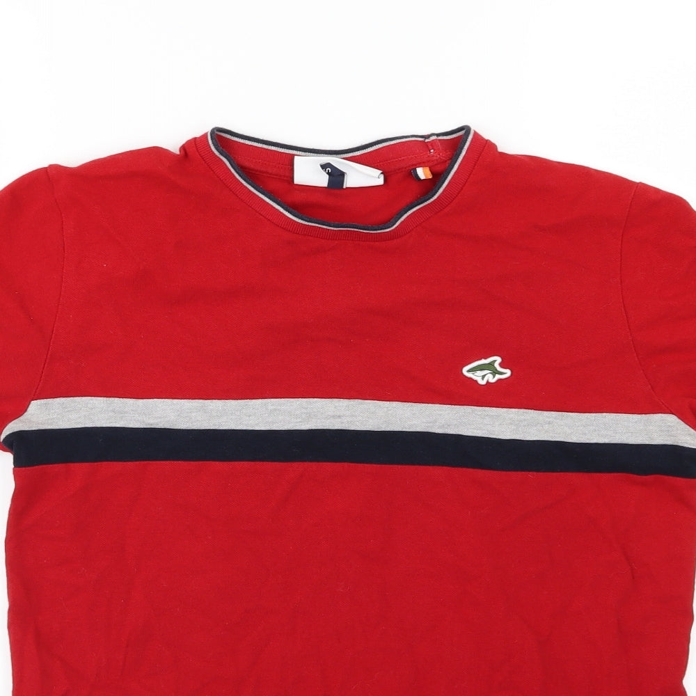Lee Shark Mens Red  Jersey  T-Shirt Size S