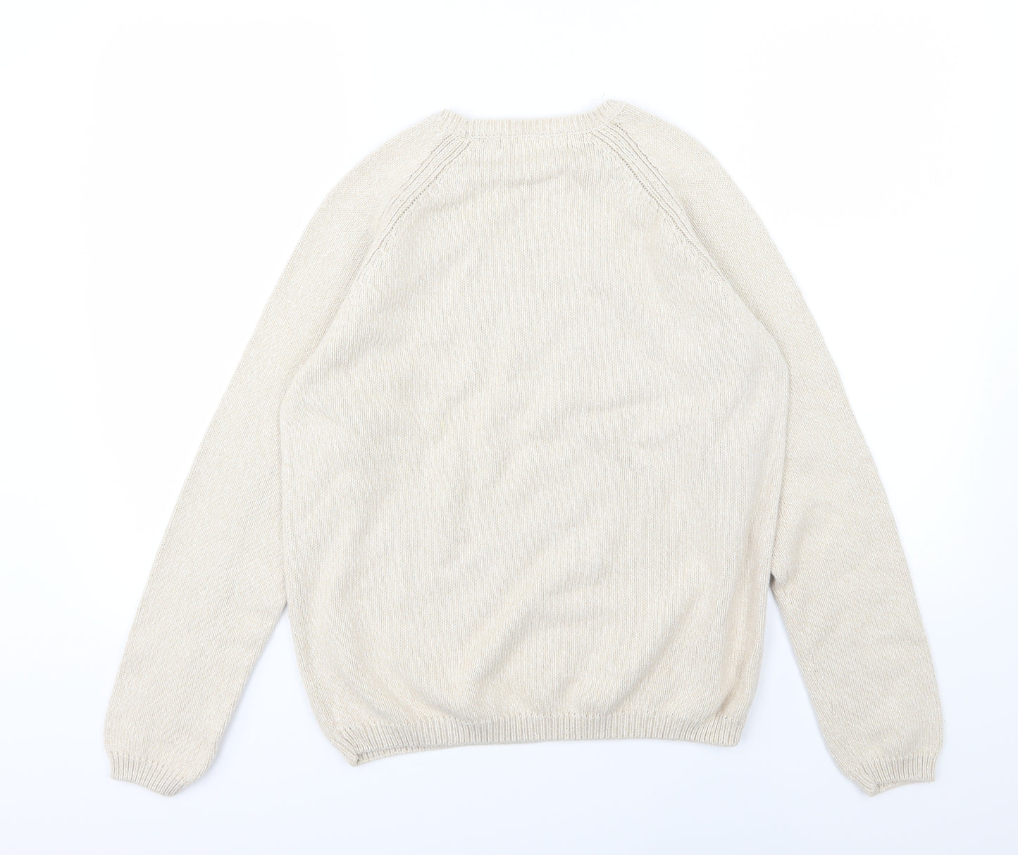 EWM Womens Beige  Knit Pullover Jumper Size M